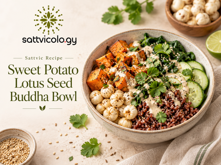 Sattvic Sweet Potato Lotus Seed Buddha Bowl